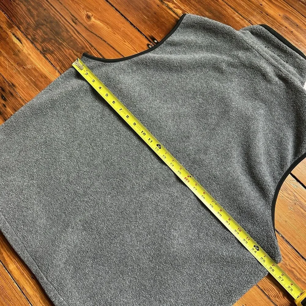 Vintage Eddie Bauer Vest Mens XL-T Gray Fleece Polartec Full Zip Made in USA